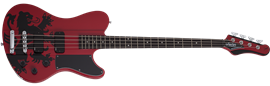 Schecter DIAMOND SERIES Simon Gallup Ultra Spitfire Red 4-String Electric Bass Guitar